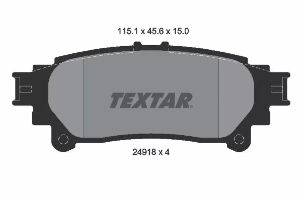 TEXTAR 2491801 Гальмівні колодки