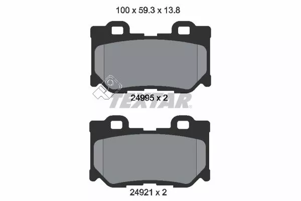 TEXTAR 2499501 Гальмівні колодки