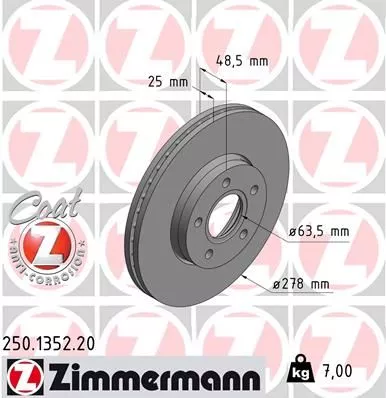 ZIMMERMANN 250.1352.20 Диски