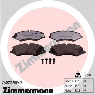 ZIMMERMANN 25022.985.2 Гальмівні колодки