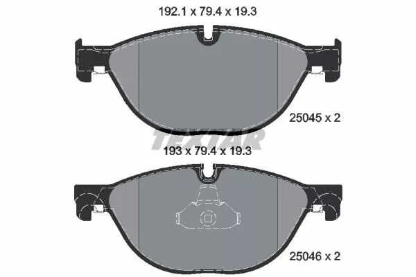 TEXTAR 2504501 Гальмівні колодки