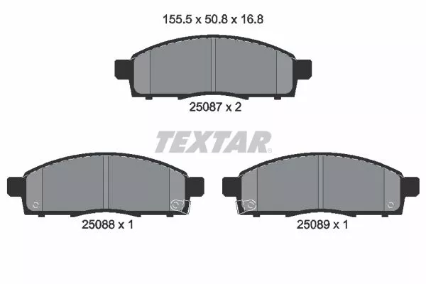 TEXTAR 2508701 Тормозные колодки