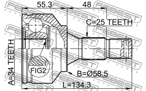 Febest 2510-30720 ШРКШ