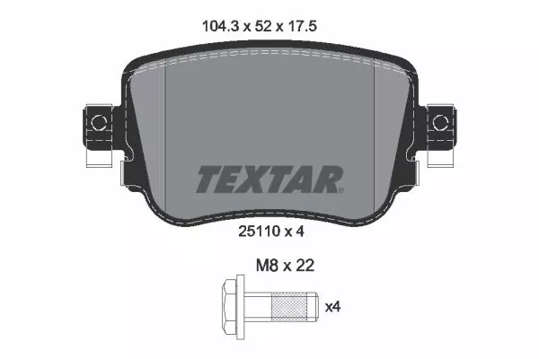 TEXTAR 2511003 Тормозные колодки