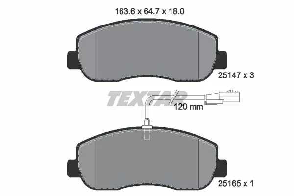 TEXTAR 2514701 Гальмівні колодки