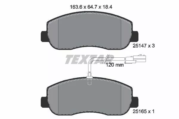 TEXTAR 2514701 Гальмівні колодки