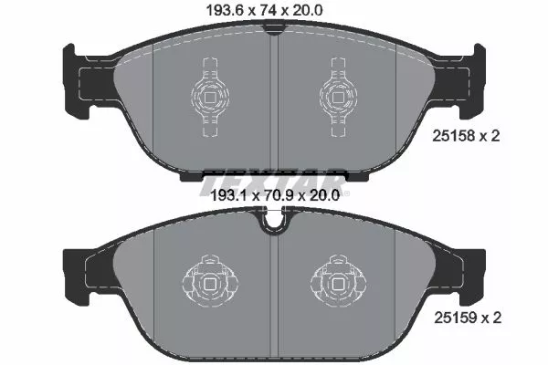 TEXTAR 2515802 Гальмівні колодки