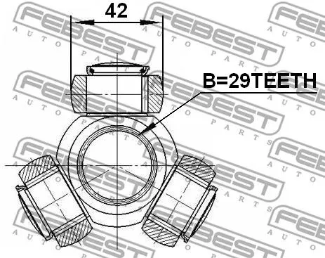 Febest 2516-BOX3 ШРКШ