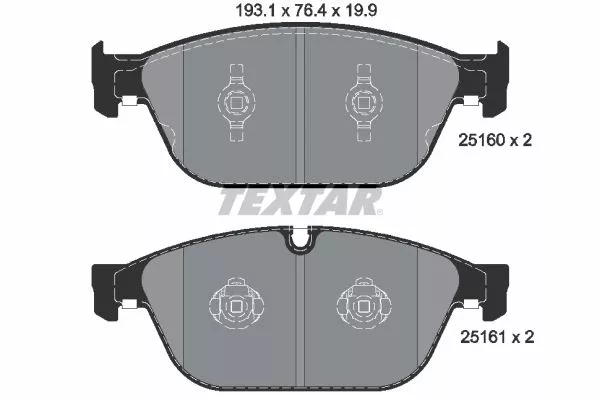 TEXTAR 2516002 Гальмівні колодки