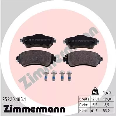 ZIMMERMANN 25220.185.1 Гальмівні колодки