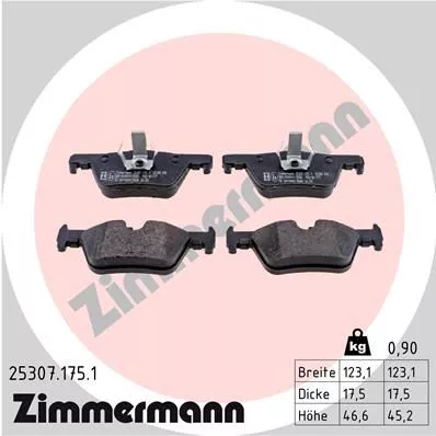 ZIMMERMANN 25307.175.1 Тормозные колодки