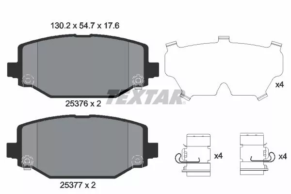 TEXTAR 2537601 Тормозные колодки