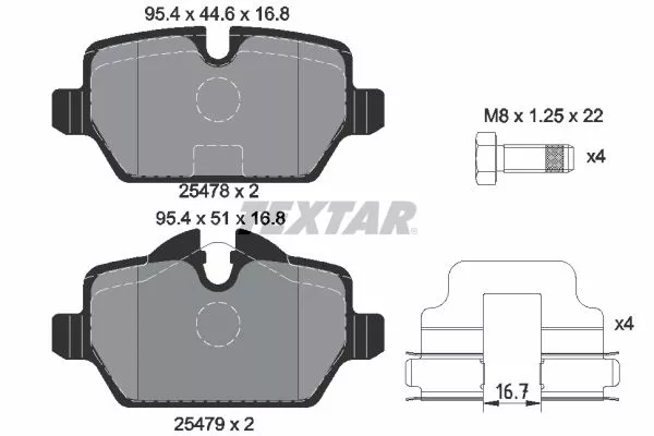 TEXTAR 2547801 Тормозные колодки