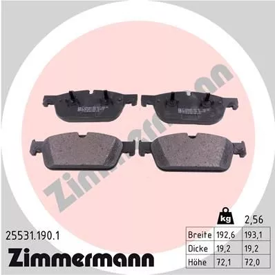 ZIMMERMANN 255311901 Гальмівні колодки