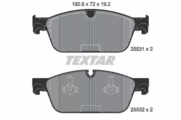 TEXTAR 2553101 Гальмівні колодки