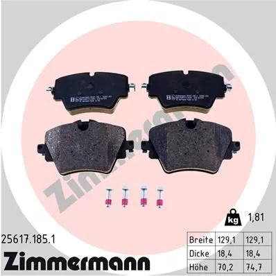 ZIMMERMANN 25617.185.1 Тормозные колодки