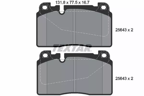 TEXTAR 2564301 Гальмівні колодки