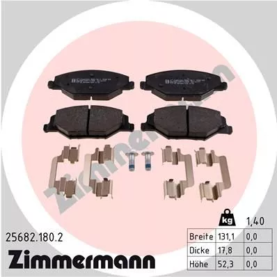 ZIMMERMANN 256821802 Гальмівні колодки