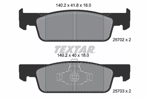 TEXTAR 2570201 Гальмівні колодки