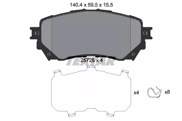 TEXTAR 2572501 Гальмівні колодки