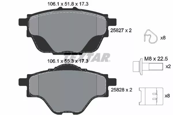 TEXTAR 2582701 Гальмівні колодки