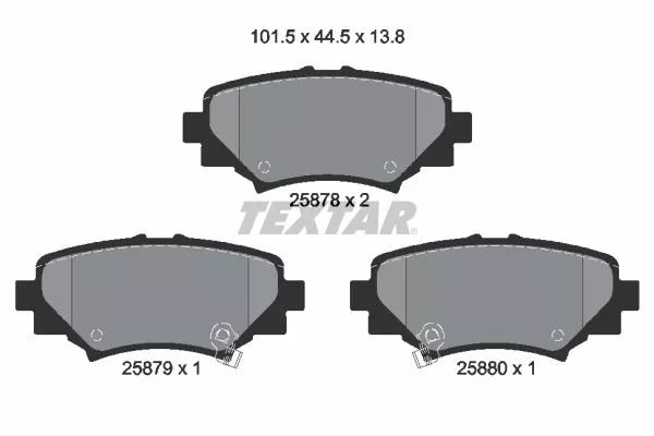 TEXTAR 2587801 Гальмівні колодки