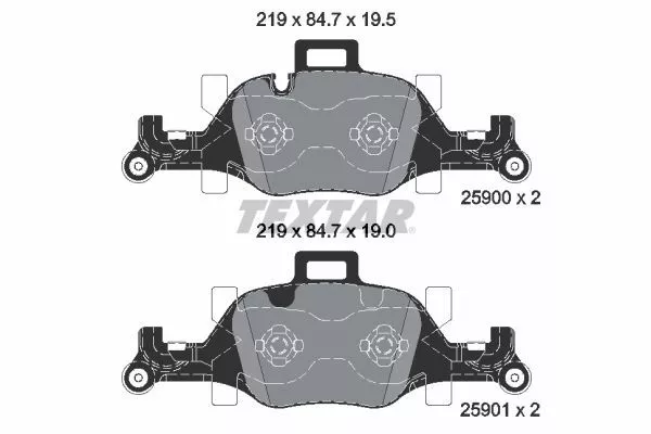 TEXTAR 2590001 Тормозные колодки