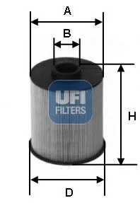 UFI 26.077.00 Топливный фильтр