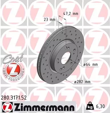 ZIMMERMANN 280.3171.52 Диски