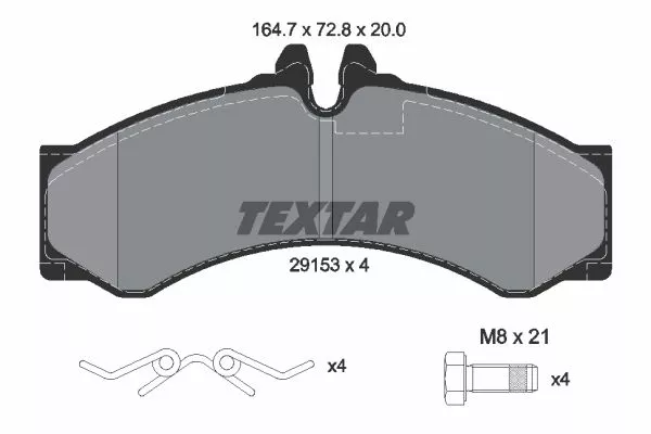 TEXTAR 2915301 Гальмівні колодки