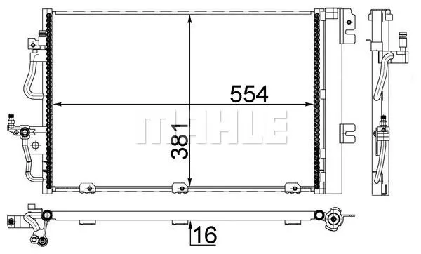 MAHLE ORIGINAL AC 377 001S Радіатор кондиціонера