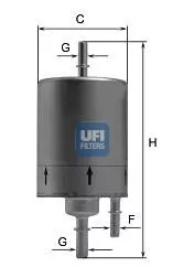 UFI 31.830.00 Топливный фильтр