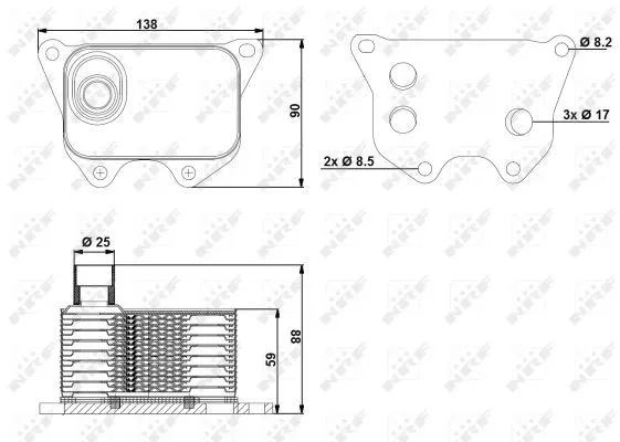 Nrf 31173 Масляный радиатор двигателя