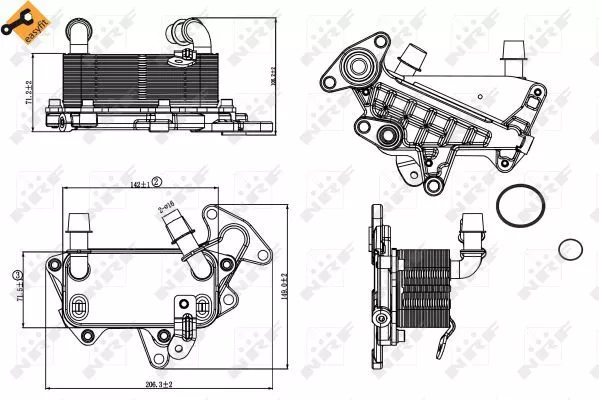 Nrf 31264 Масляный радиатор двигателя