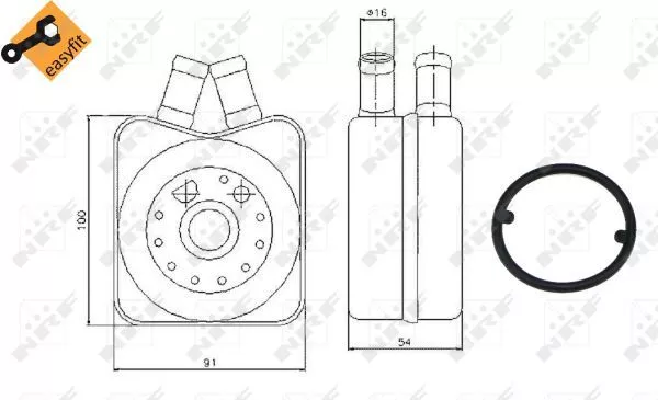 Nrf 31304 Масляный радиатор двигателя