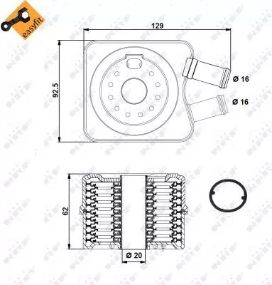 Nrf 31306 Масляный радиатор двигателя