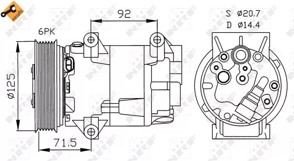 Nrf 32208 Компрессора кондиционера