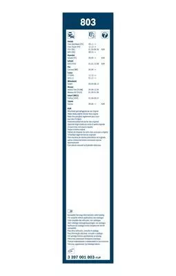 BOSCH 3 397 001 803 Щетки стеклоочистителя