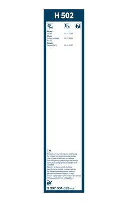 BOSCH 3 397 004 633 Щетки стеклоочистителя