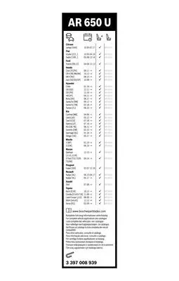 BOSCH 3397008939 Щетки стеклоочистителя
