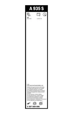 BOSCH 3397009096 Щетки стеклоочистителя