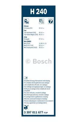 BOSCH 3397011677 Щетки стеклоочистителя