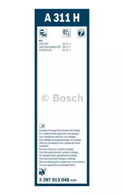 BOSCH 3397013048 Щетки стеклоочистителя