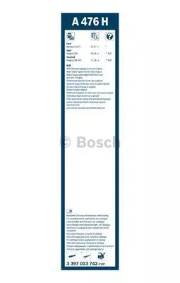BOSCH 3397013742 Щетки стеклоочистителя
