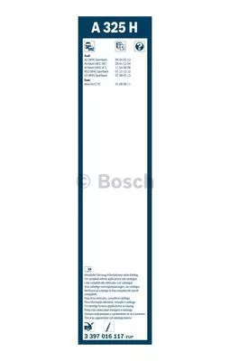 BOSCH 3397016117 Щетки стеклоочистителя