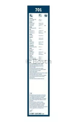 BOSCH 3397118202 Щітки склоочисника