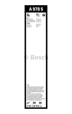 BOSCH 3 397 118 978 Щетки стеклоочистителя