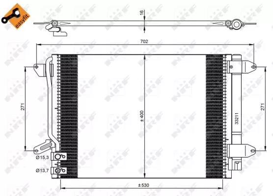 Nrf 350028 Радиатор кондиционера