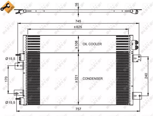 Nrf 350031 Радиатор кондиционера