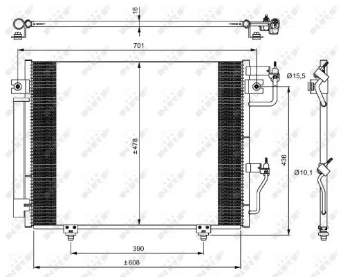 Nrf 350049 Радиатор кондиционера